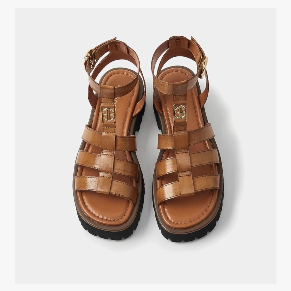 Brown Leather Gladiator Sandals